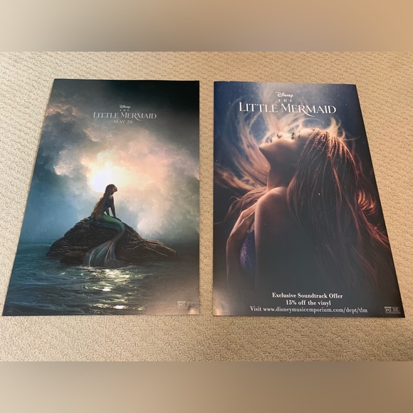 2 double sided Disney The Little Mermaid Posters - Picture 2 of 2